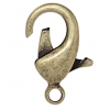 Lobster Clasp 26mm Brass Nickel free, Lead free Antique Gold
